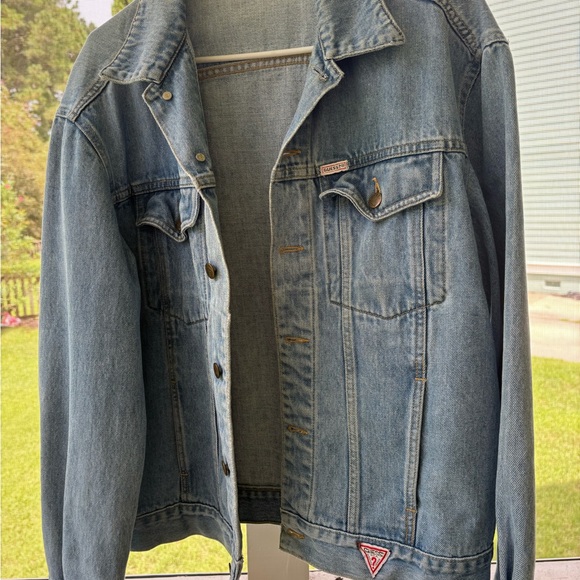 1989 VINTAGE XL Marciano Guess Light Blue Denim jacket - Picture 3 of 8